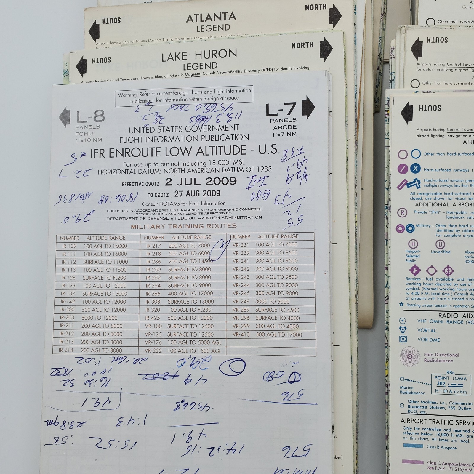 VINTAGE SECTIONAL AERONAUTICAL CHARTS MAPS MAJOR US CITIES Legend