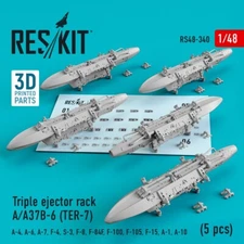 1/48 Reskit RS48-0340 Triple ejector rack A/A37B-6 (TER-7) (5 pcs)