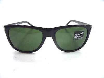 Gafas de sol Mont Blanc MB 502S negras doradas 01N talla 56 mm marco nuevas auténticas - Imagen 1 de 4