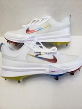 Nike Force Trout 9 Pro Low Metal Baseball Cleats Mens Size 12 Rainbow FB2907-106