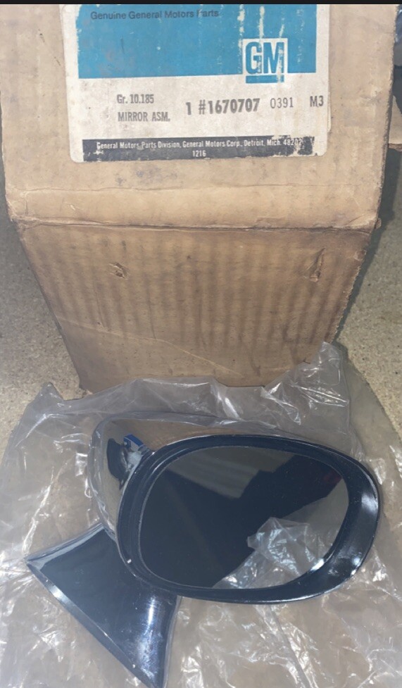 197377 72dated NOS Chrome Sport Bullet Mirror RH RARE 442 Oldsmobile