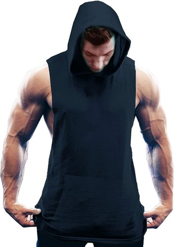 COOFANDY Men's Workout Hooded Tank Tops 