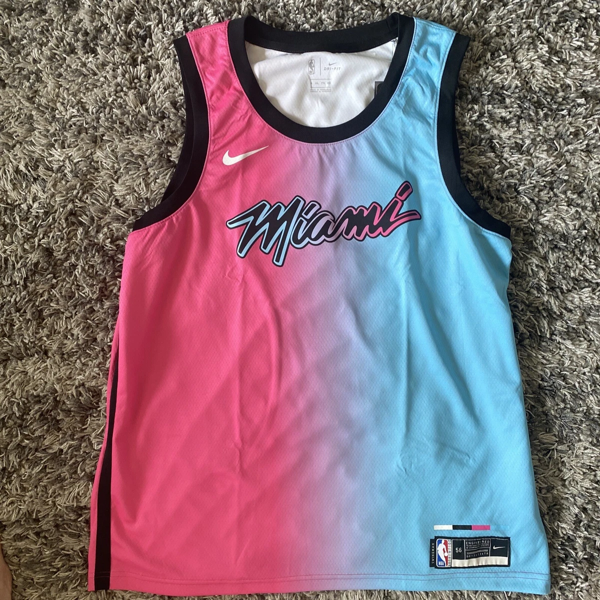 Nike Miami Heat Vice City Swingman Jersey CN1742 686 Blank Pink Size 2XL 56