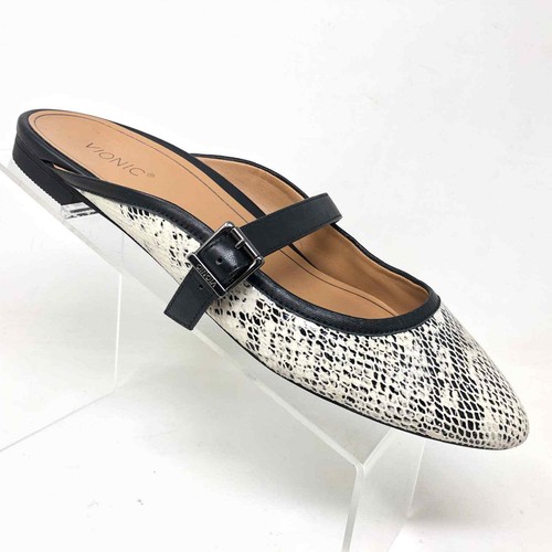 Vionic Esme Snake Mary Jane Mule Slip On Comfort Flat Womens Size 8.5 | eBay