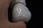 Fenton Art Glass Opalescent Milk Glass Bear W/ Pink Collar Figurine -P. Hayhurst — photo 9