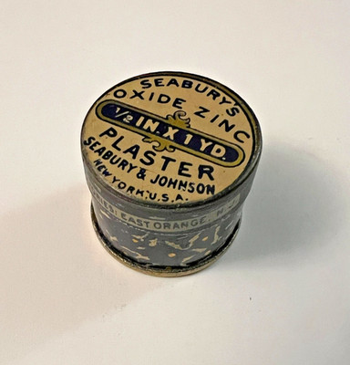 Vintage Tin Container Seabury's Oxide Zinc Plaster Seabury  & Johnson