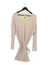 Majestic Filatures T-Shirt Midi Dress UK12 in Tan