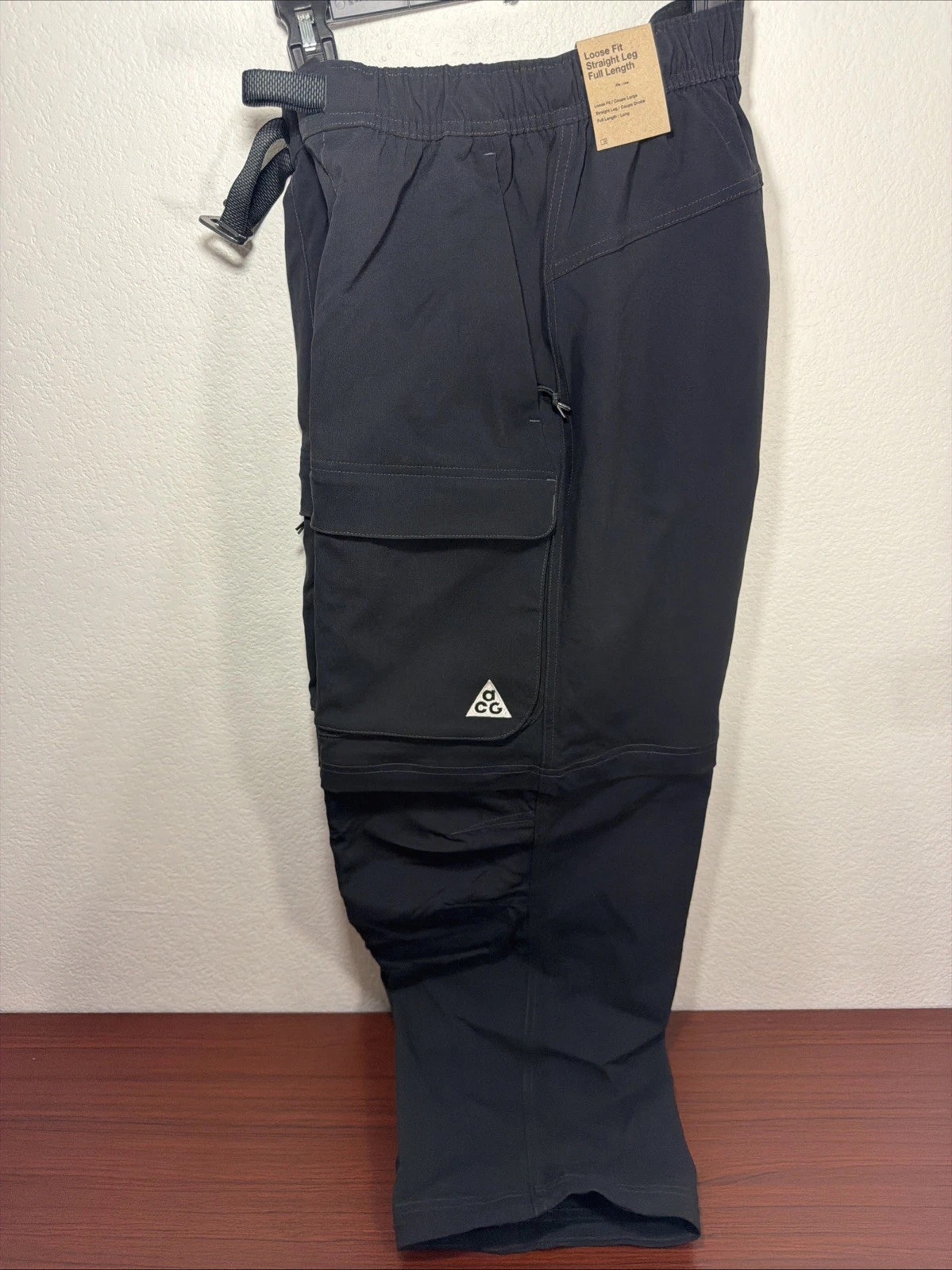 Nike ACG Smith Summit Pants Shorts Convertible Black Cordura HV0591-010 Size MED