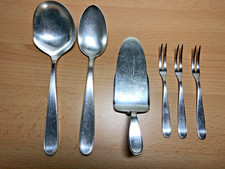 WMF Besteck 3100 6 Vorlegeteile Löffel Heber Serviergabeln mit 90er Silber Aufl.