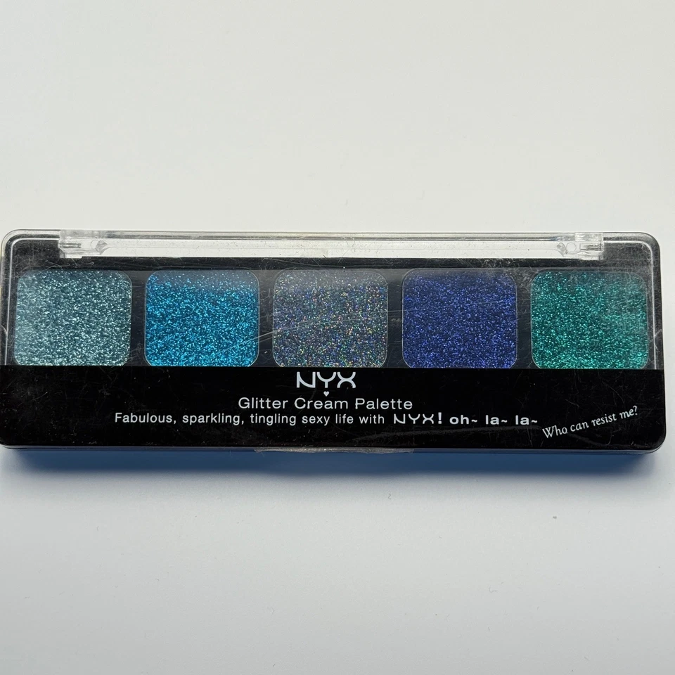 NYX Glitter Cream Palette GCP11 Ocean Breeze Eye Makeup Beauty - Image 2 of 3