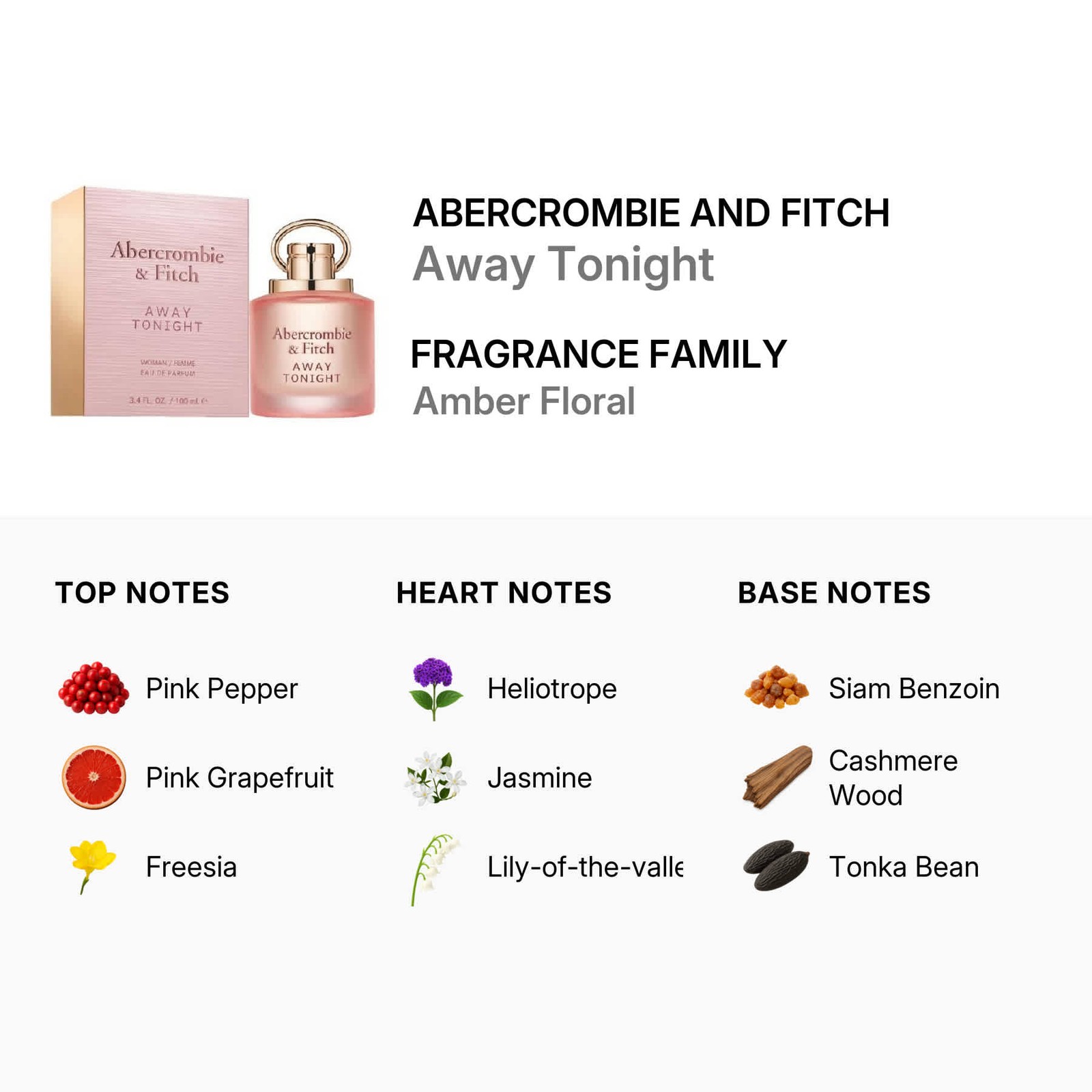Abercrombie and Fitch Ladies Away Tonight EDP 3.4 oz Fragrances 085715169907