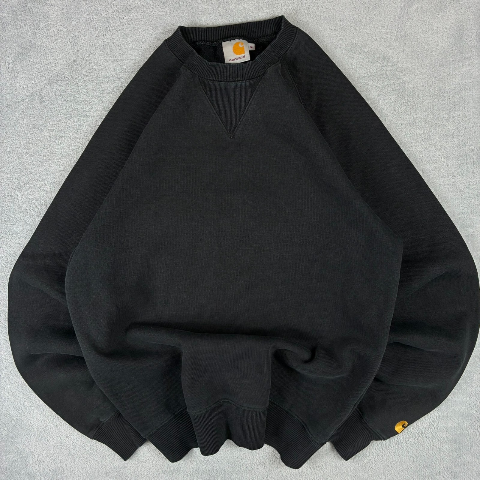 Vintage Carhartt 2000's Black Heavyweight Size Small Pullover Sweatshirt image 3