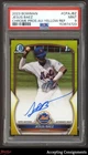 2023 Bowman Chrome Yellow Refractor Jesus Baez 1st ROOKIE AUTO /75 PSA 9 MINT