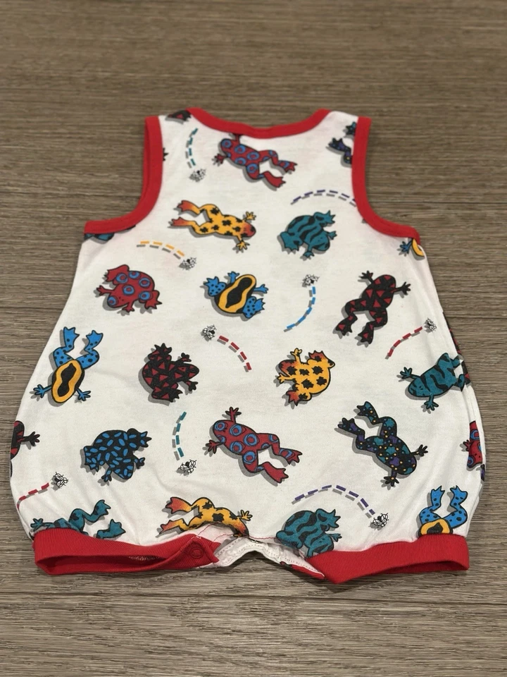 Vintage Carter's All Over Print Frogs & Flies Romper 24 Months One Piece USA - Image 4 of 4