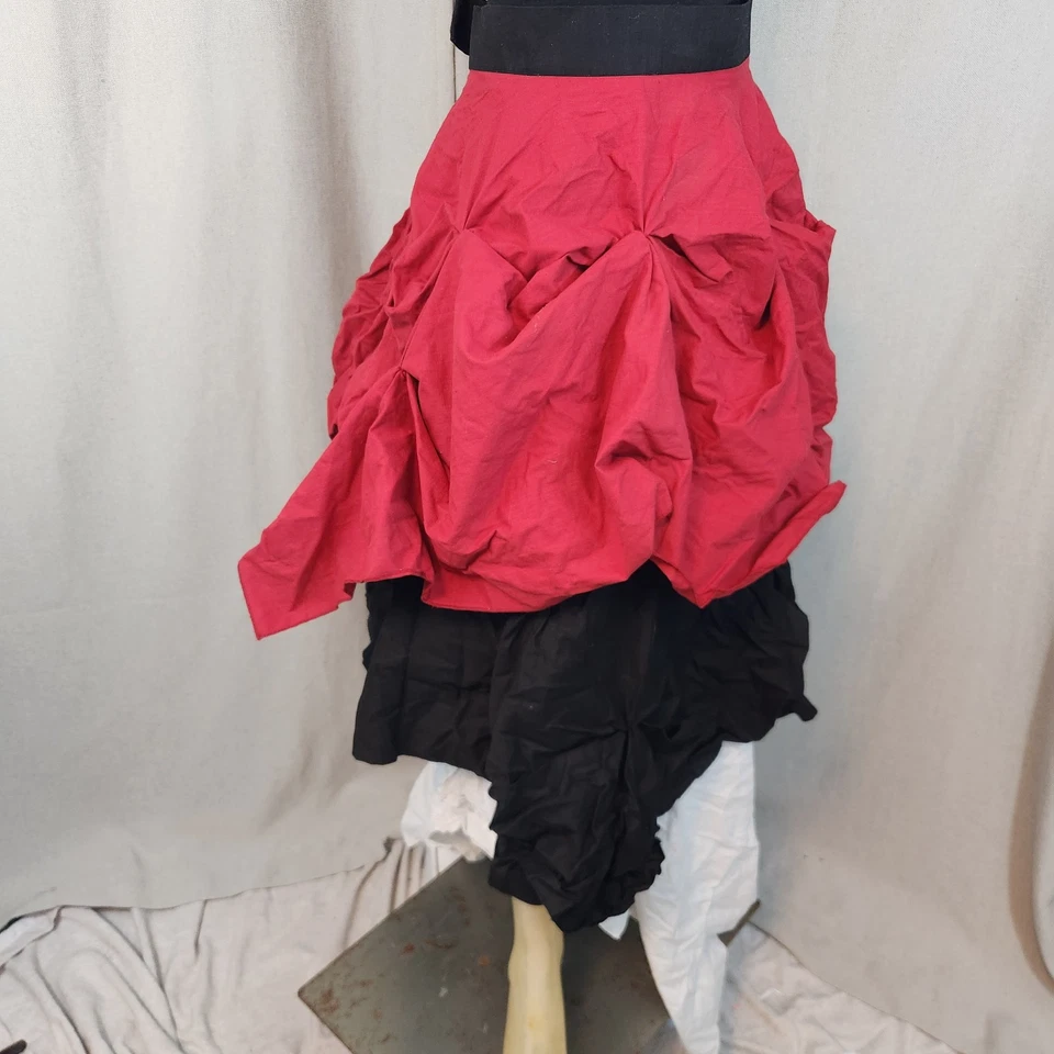Von Lancelot Red Black Tiered Skirt Adult LARGE XLARGE Pirate Cosplay Costume - Image 3 of 4