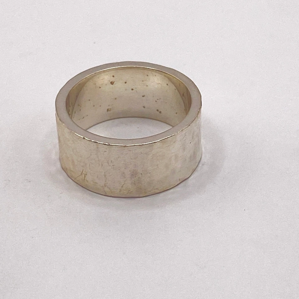 JAMES AVERY 925 Hammered Cigar Band Ring Sterling Silver - Size 8 - Image 4 of 4