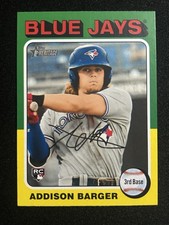 2024 Topps Heritage High Number Addison Barger (RC) #725 Toronto Blue Jays 