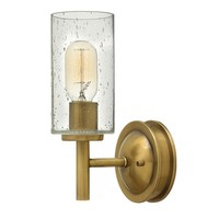 Jugendstil Wandlampe Gracia In Messing Regenglas Wandleuchte Flur Wohnzimmer