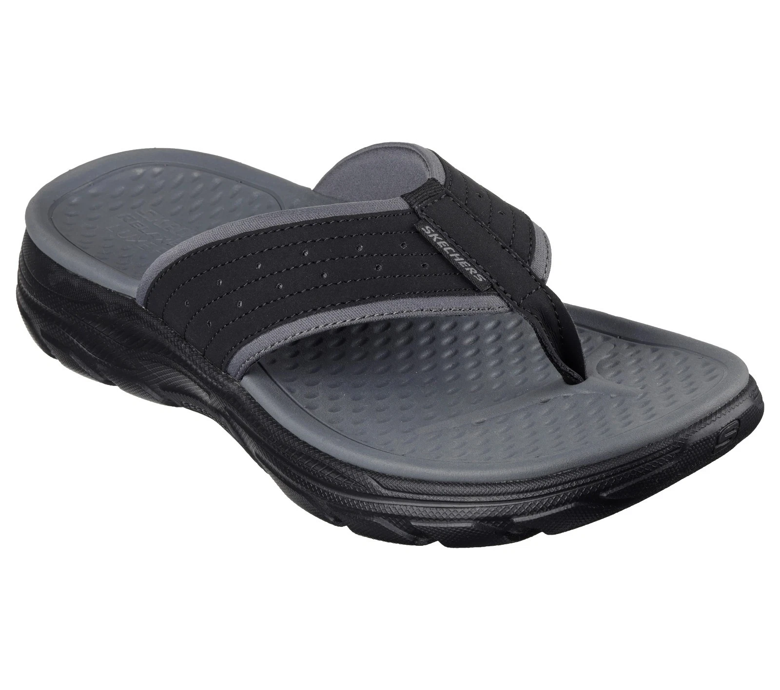 Men's Skechers Relaxed Fit: Revolted SD Mavis Sandal, 205166 /BLK Multiple Sizes