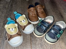Baby boys Sz 6 shoe lot Nautica Teddy Bear Brown Green Blue Ect