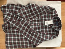 NWT Crown  Ivy Men's XL Blue  Red Plaid Classic Fit Button Down Shirt