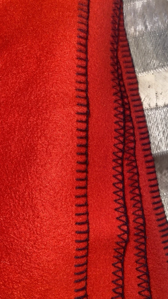 Ralph Lauren Polo Bear Soft Fleece Blanket Red Embroidered Logo Red/Black 53x70 - Image 3 of 4