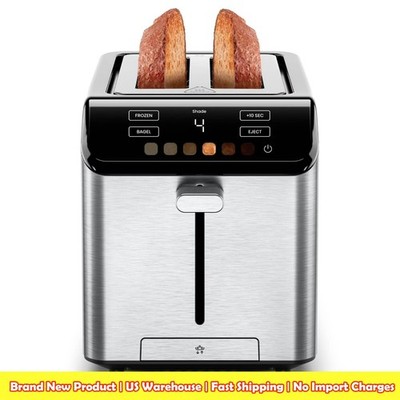 Chefman Smart Touch 2 Slice Digital Toaster Stainless Steel 6 Shade Settings