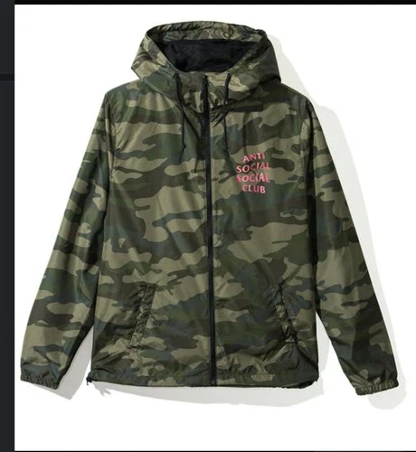 Anti Social Social Club Break Me Windbraker 'EZ Jacket' Camo Black Pink New video thumbnail