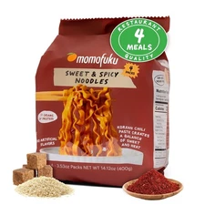 Momofuku Sweet & Spicy Ramen Noodles by David Chang, 4 Count (Pack of 1)