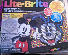 Lite-Brite Super Bright HD Disney 100 Years Edition 900 Mini-Pegs 12 Templates