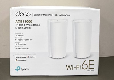 TP-Link Deco Mesh WiFi AXE11000 Tri-Band WiFi 6E Mesh Network System(Deco XE200)