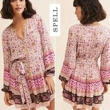 Spell & the Gypsy Collective 🥀 Lady Untamed Lavender floral Tunic Mini Dress M