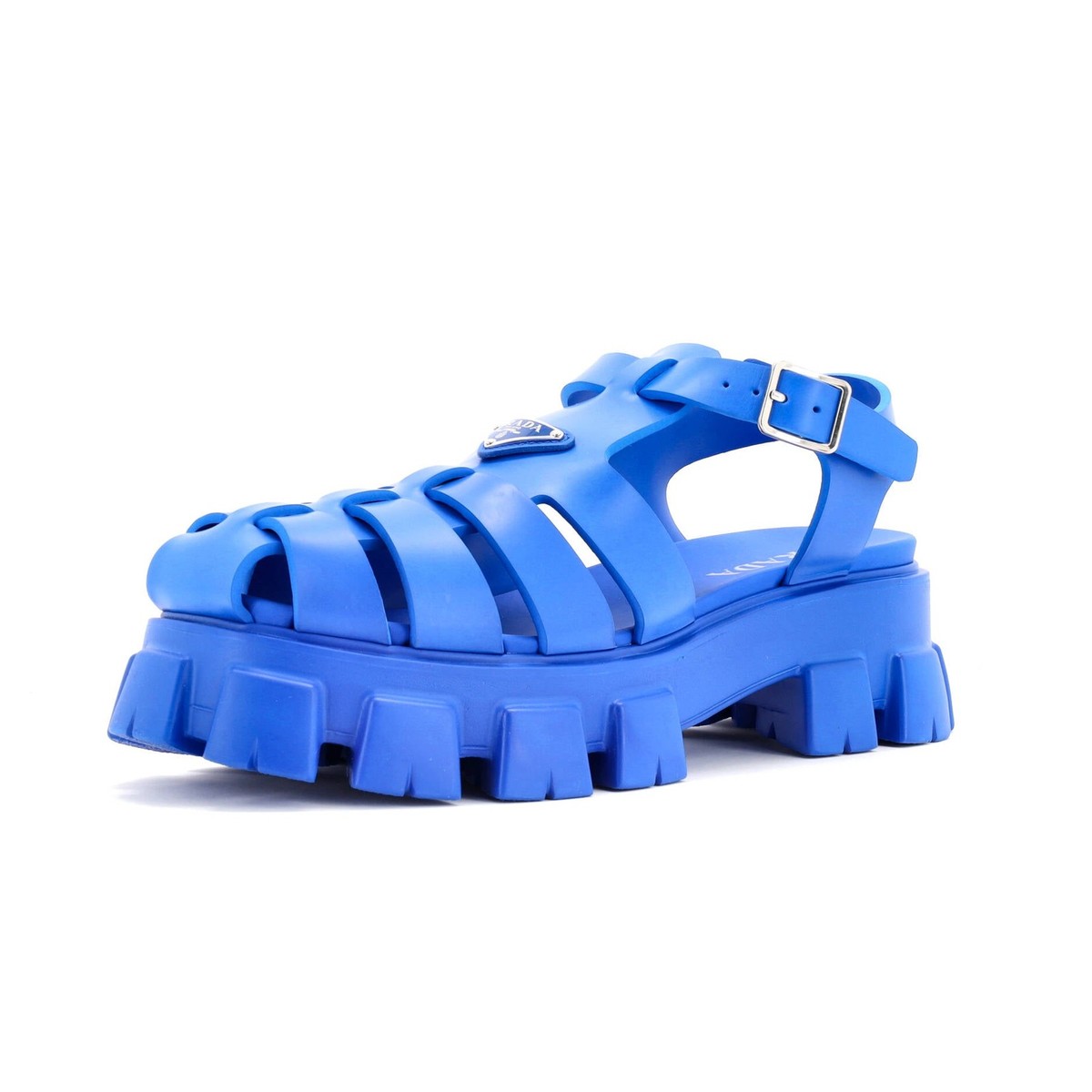 PRADA / サンダル/35.5/ネイビー/ベロア Prada Men's Monolith Cage Platform Sandals Rubber | eBay