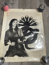 Vintage Patty Hearst 1974 TANIA Liberation Poster - 3D Style By Timely - Rare
