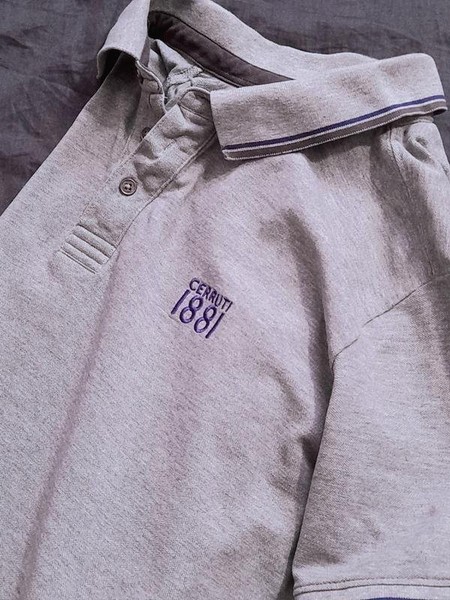 Men Cerruti 1881 Polo Grey Cotton 42 / XL / 50