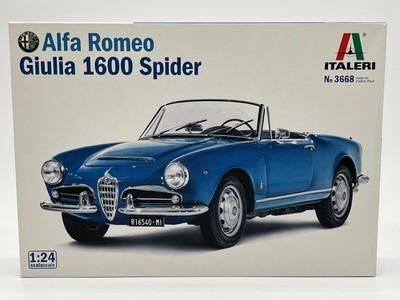 Italeri 1/24 Scale Alfa Romeo Giulia 1600 Spider Plastic Model Kit FREE SHIPPING
