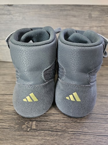 Adidas Men’s HVC Black Charcoal Metallic Gold Wrestling Shoes Sz 8 - Picture 5 of 13