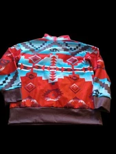 Western Wits Aztec Fleece Pullover Men's Medium Shirt Made In USA