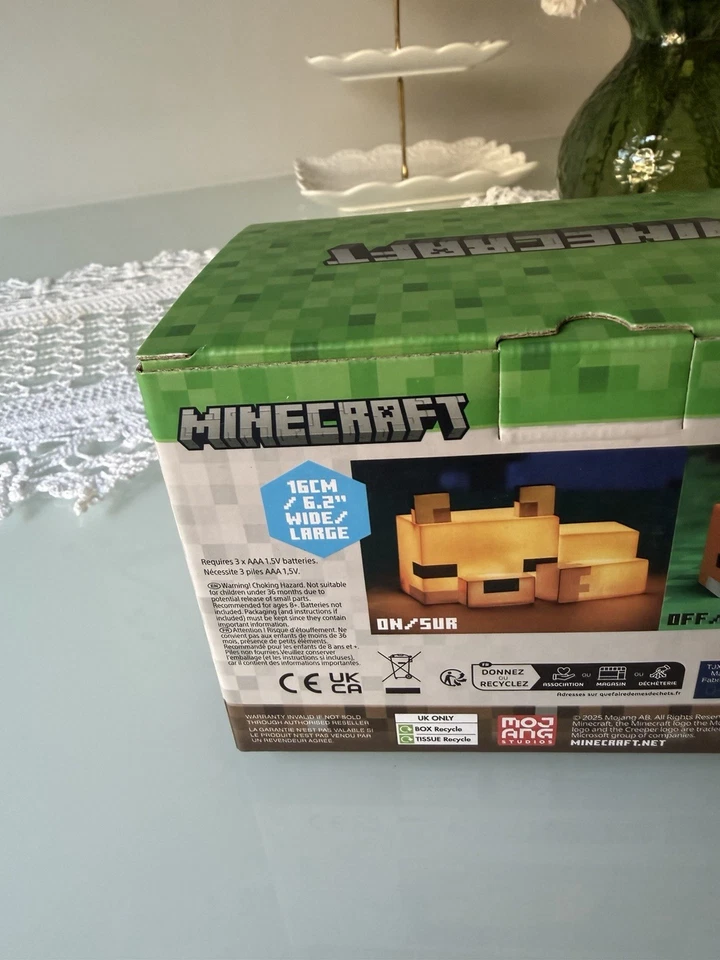 Minecraft Baby Fox Light Lamp 16cm Paladone Official Mojang Night Light NEW" - Image 4 of 4
