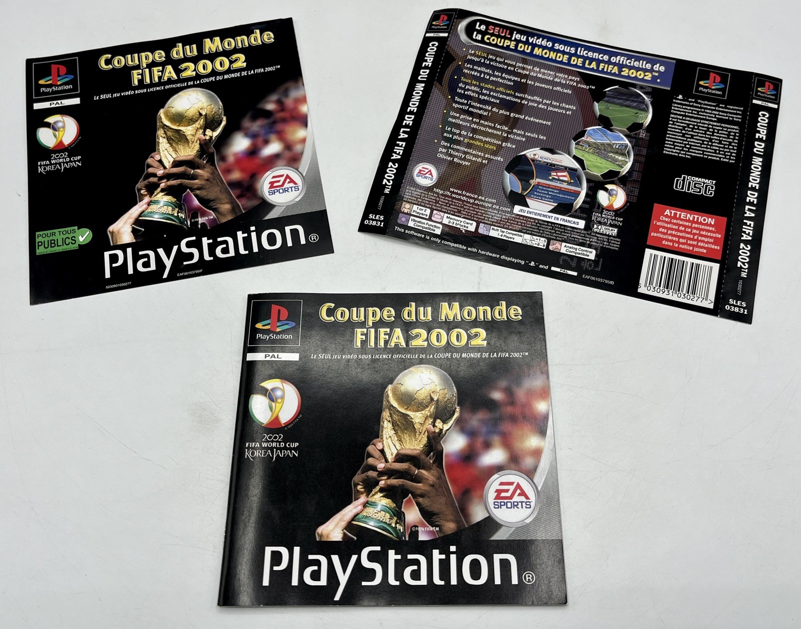 Notice + Jaquettes pour Jeu Coupe du Monde FIFA 2002 - Playstation PS1 - 2001