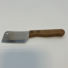 Vintage Mini Cheese Cleaver 3” Stainless Blade Wood Handle Mini Cheese Knife