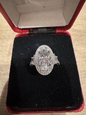 Sterling Silver 925 Tacori Ring Size 4.25 Dinner Ring 