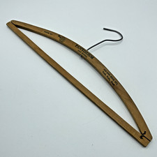Antique Vtg Pantorium Dye Works Wooden Clothes Hanger Walla Walla WA Advertising
