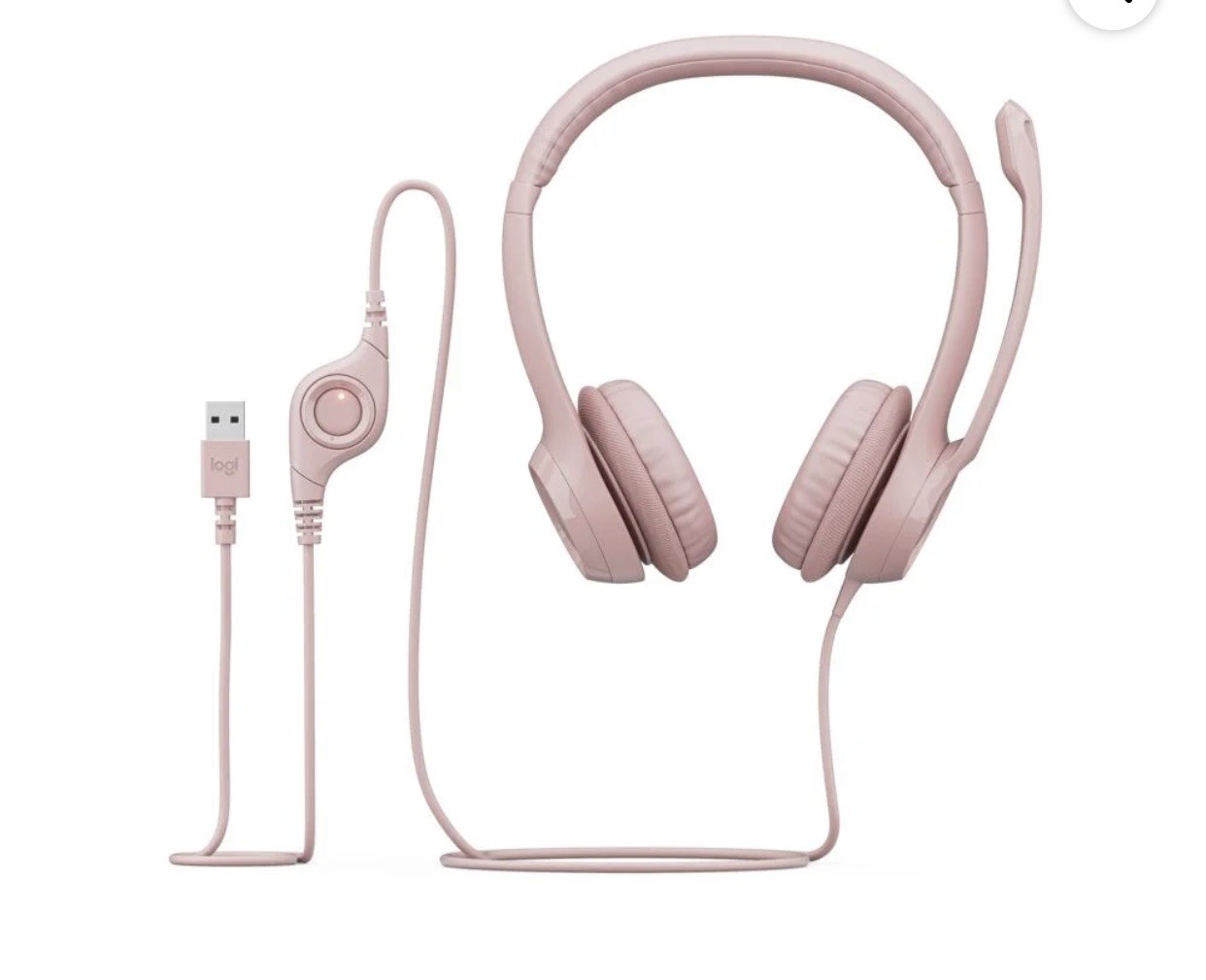 Logitech K270 Wireless Keyboard and Mouse Combo Plus Headset W/Mic- Pink