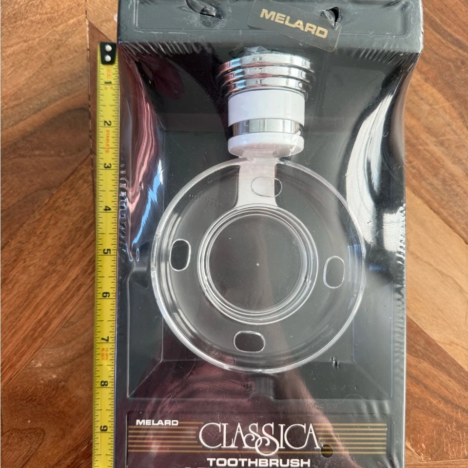 Soporte vaso cepillo de dientes baño vintage años 80 montaje en pared Melard Classica nuevo de stock Foto 2 de 4