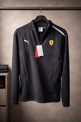 Puma Ferrari F1 1/4 Zip Hoodie Men s Large Black Scuderia Sweatshirt
