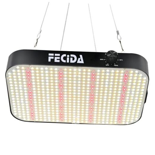  600W Equivalent LED Grow Light, 65W True Power Full 12.4"x8.4"-65 Watt