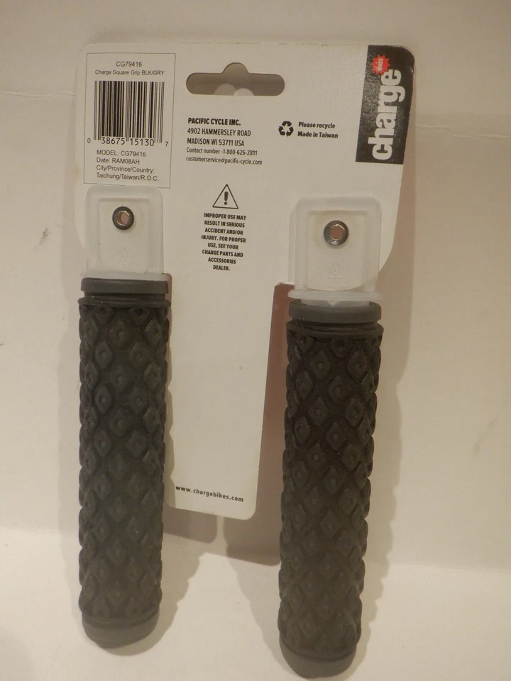 Empuñaduras cuadradas CHARGE goma suave Kraton empuñaduras ligeras para bicicleta NUEVO Foto 2 de 4