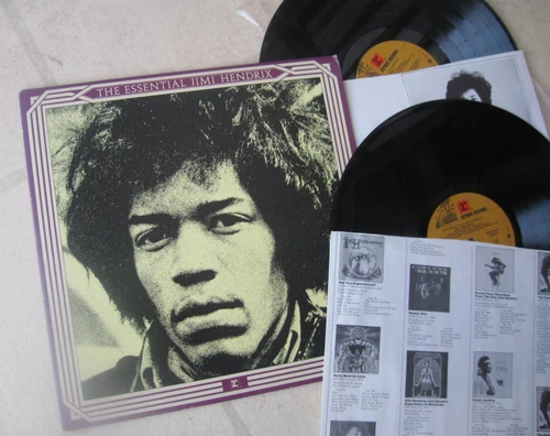 "THE ESSENTIAL JIMI HENDRIX" NM+ ORGNL VINTAGE US GTFLD CVR 2-LP SET w/INNERS