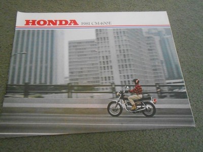 1981 HONDA CM400E MOTORCYCLE BROCHURE / '81 CATALOG / FEATURES, SPECS & More